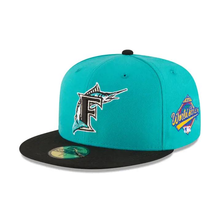 Florida Marlins MLB WS Laine Stock 59FIFTY Sarcelle/Noir