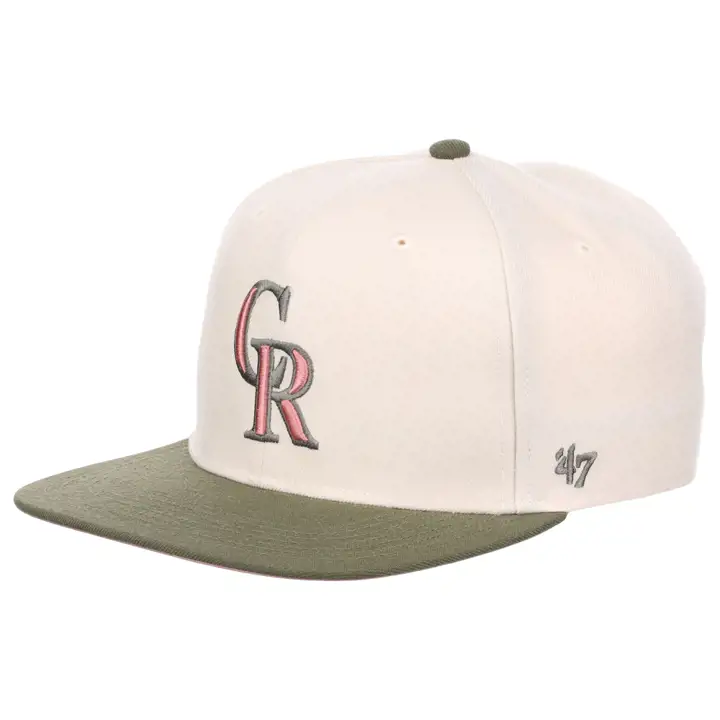 Colorado Rockies MLB En fleurs Casquette ivoire/olive/mauve