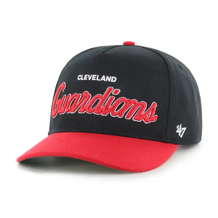 Casquette réglable MLB Cleveland Guardians Crosstown Hitch noire/rouge/verte
