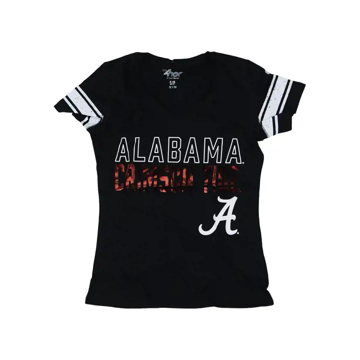 T-shirt Femme NCAA Alabama Crimson Tide First Pick 22 Noir