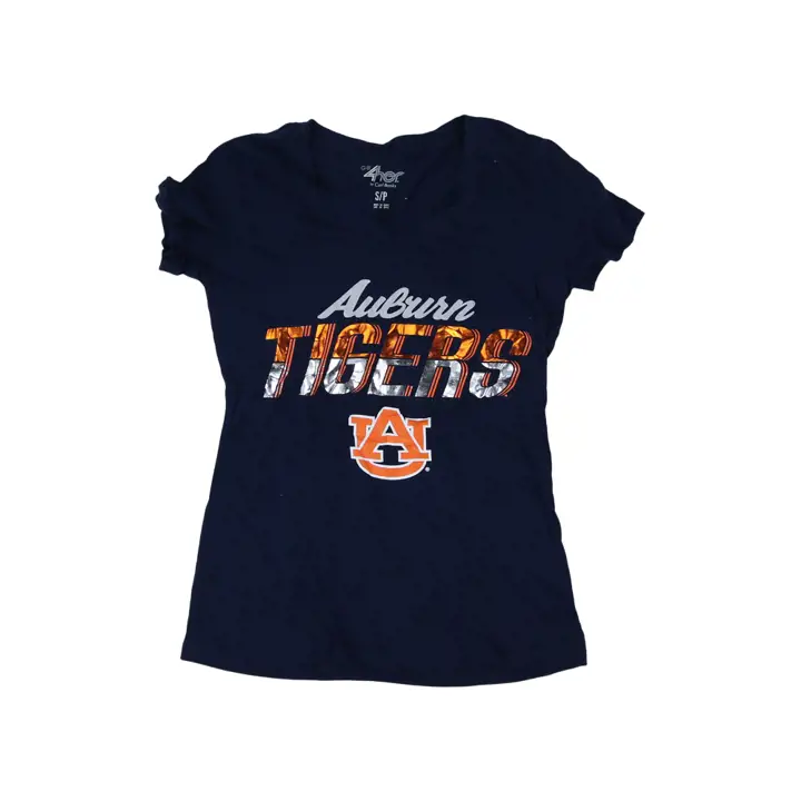 T-shirt Femme Auburn Tigers NCAA Fair Catch 22 Navy