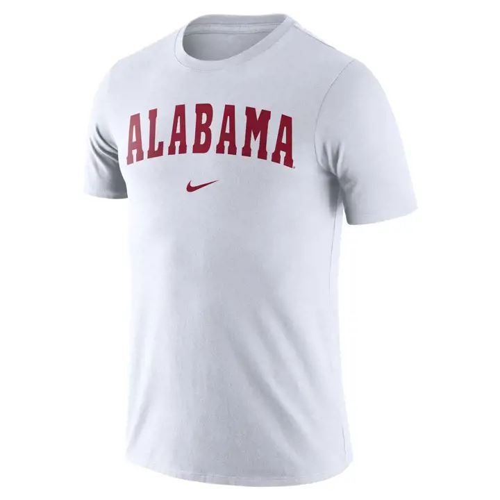T-shirt essentiel « Wordmark » NCAA Alabama Crimson Tide – Blanc