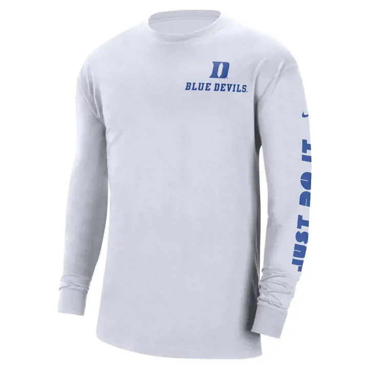 T-shirt à manches longues Duke Blue Devils NCAA Max90 Heritage Wht