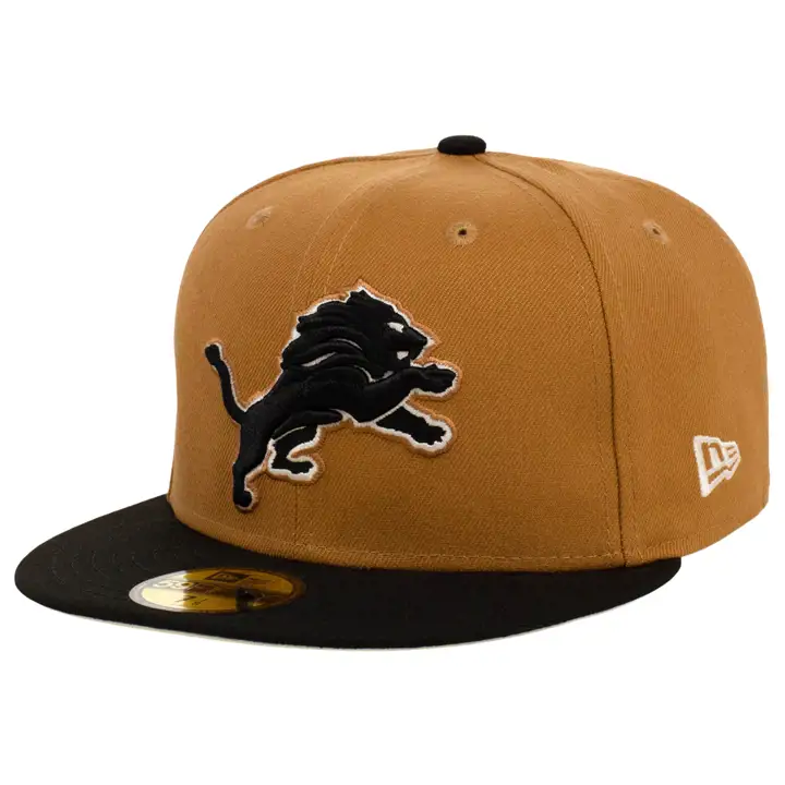 Casquette 59FIFTY NFL Detroit Lions noire et camel