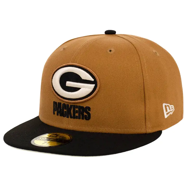 Green Bay Packers NFL Noir et Beige 59FIFTY CAMEL/BLK