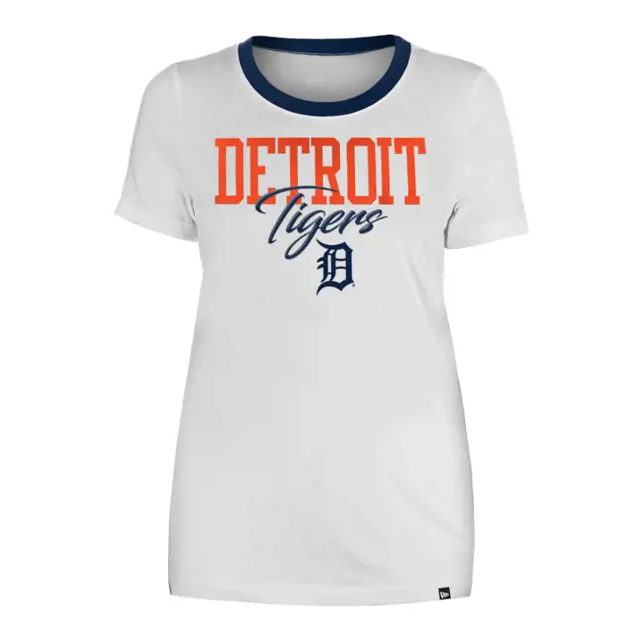T-shirt Femme Col Rond MLB Detroit Tigers 23 blanc
