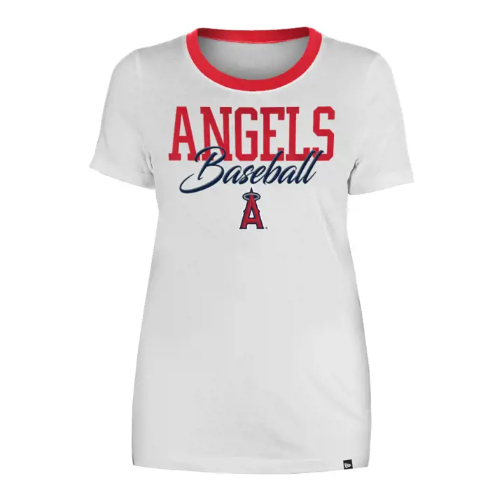 T-shirt à encolure dégagée Los Angeles Angels MLB pour femme 23 wht