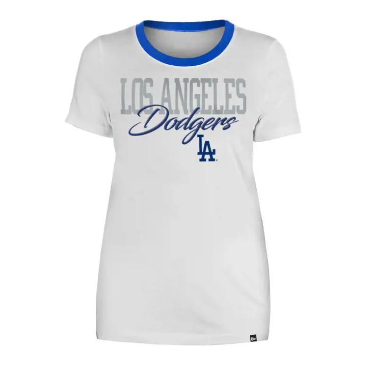 T-shirt Femme Col Rond Los Angeles Dodgers MLB 23 blanc