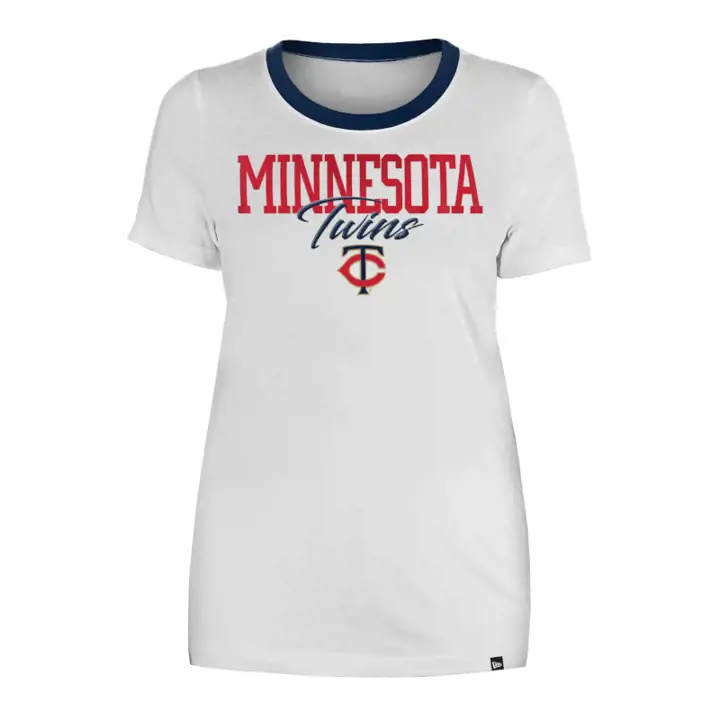 T-shirt à encolure dégagée Minnesota Twins MLB pour femme 23 blanc