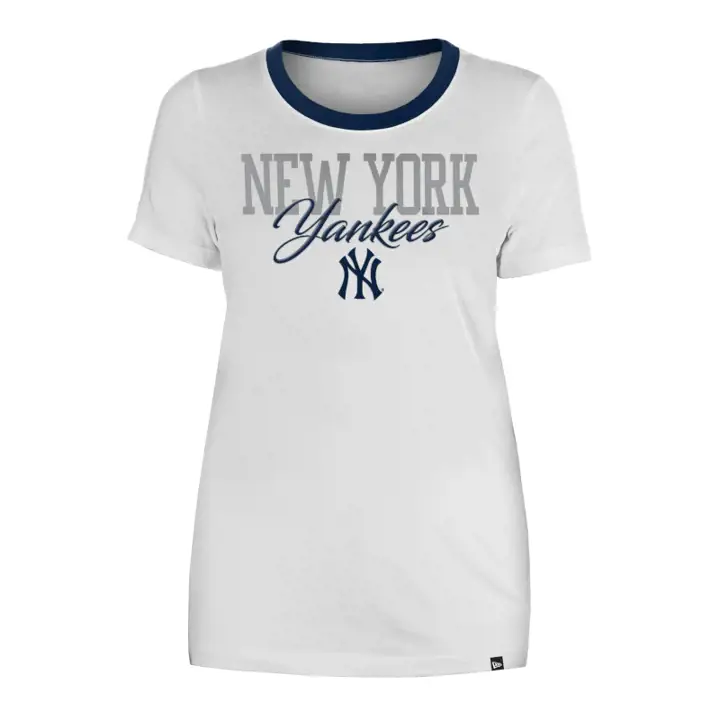 T-shirt Femme Col Rond New York Yankees MLB 23 blanc