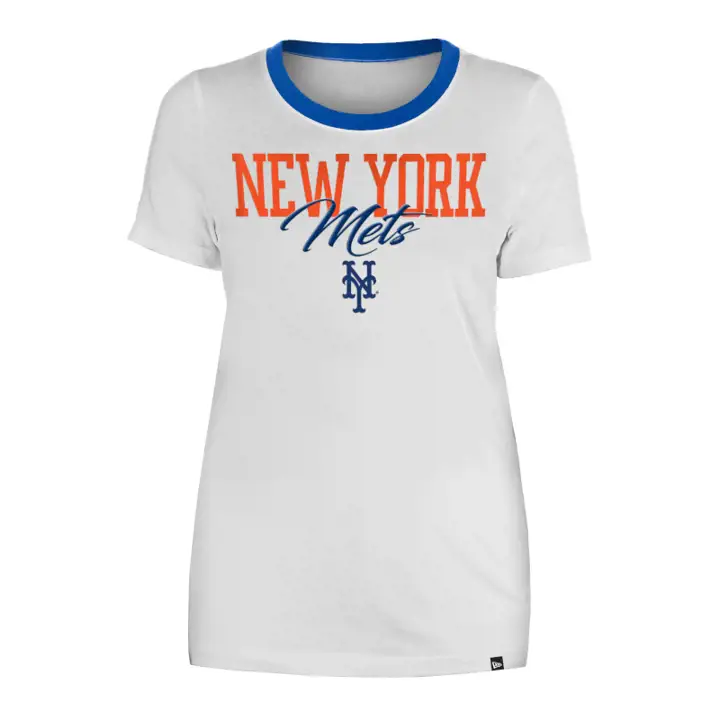 T-shirt Femme Col Rond MLB New York Mets 23 blanc