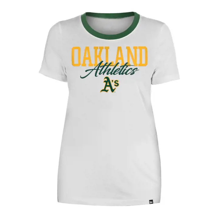 T-shirt Femme Col Rond MLB Oakland Athletics 23 Blanc