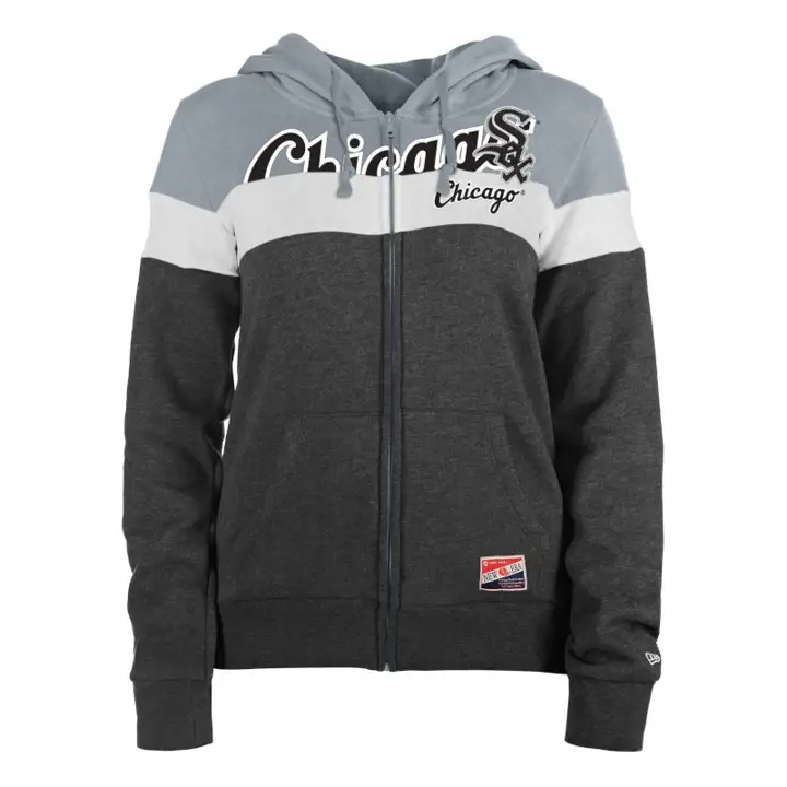 Chicago White Sox MLB sweat à capuche zippé contrasté pour femme 23 dkgr