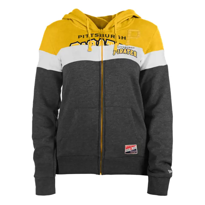 Pittsburgh Pirates MLB Sweat-shirt zippé à capuche contrasté pour femme 23 dkg