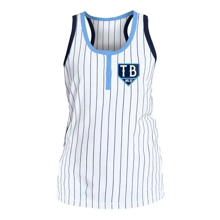 Débardeur rayé pour femme Tampa Bay Rays MLB 23 blanc