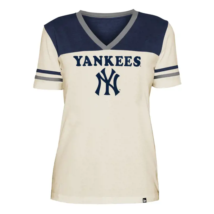 T-shirt Femme Tricoté Mélangé MLB New York Yankees 23 blanc