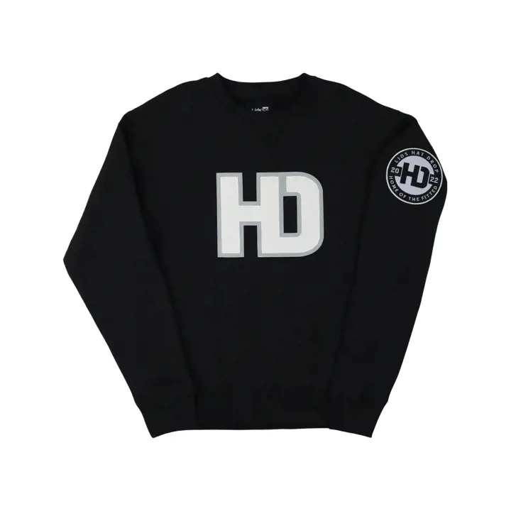 LIDS HD Premium Fleece Crew BLK/WHT