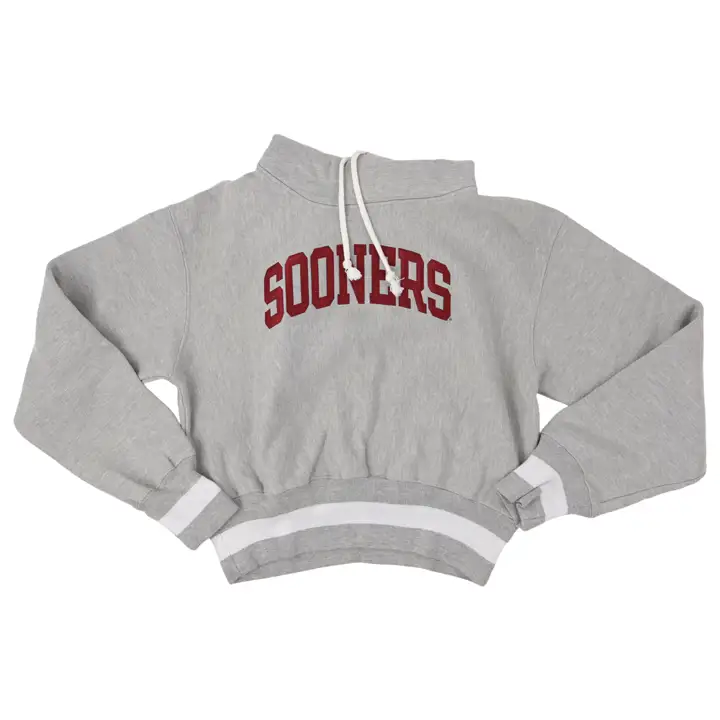 OK Sooners Sweat à capuche Reverse Weave délavé vintage NCAA Femme