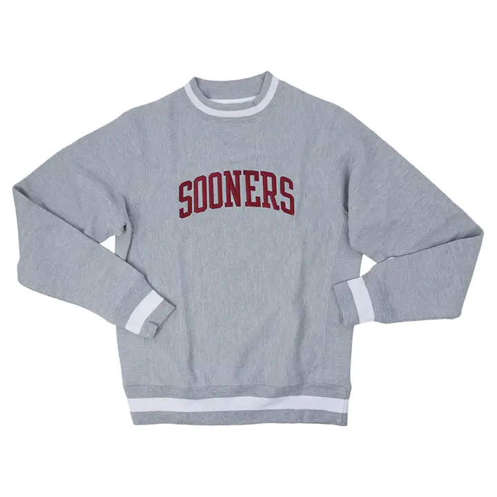 Oklahoma Sooners NCAA Reverse Weave Lavage Vintage gris clair