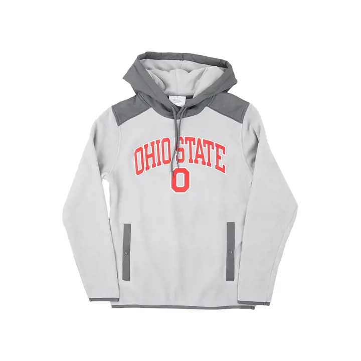 Chandail molletonné à capuchon NCAA Explorer des Buckeyes d'Ohio State gris/gris clair