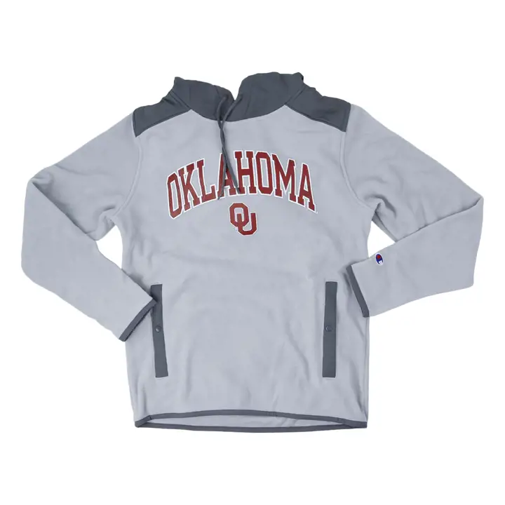 Sweat à capuche en molleton NCAA Oklahoma Sooners Explorer gris/gris clair