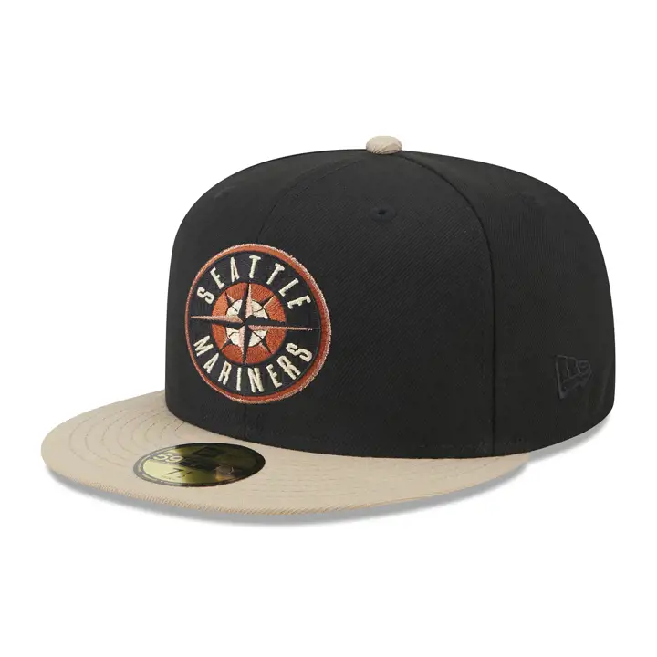 Seattle Mariners MLB Rust Belt 2.0 LHD 59FIFTY BLK/TAN/ORGRE