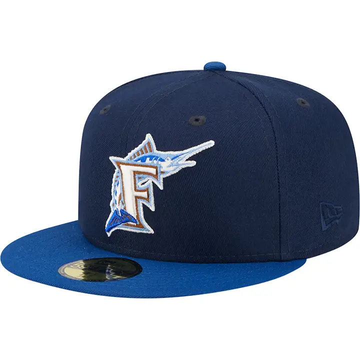 Florida Marlins MLB The Blues 59FIFTY BLEU/BLEU/NOISETTE