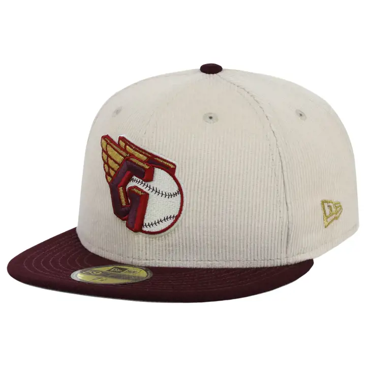 Cleveland Guardians MLB Majestic Maroon 59FIFTY IVO/MAR/GRY