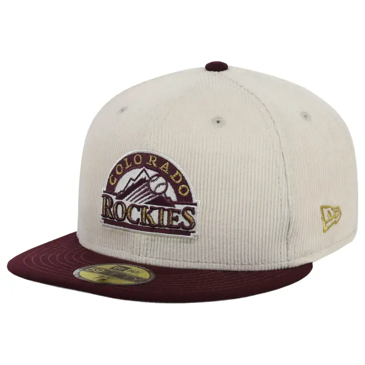 Colorado Rockies MLB Majestic Bordeaux 59FIFTY IVO/MAR/GRY