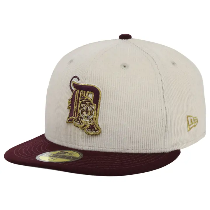Detroit Tigers MLB Majestic Maroon 59FIFTY IVO/MAR/GRY