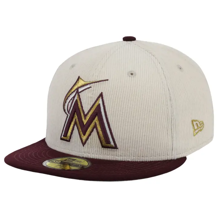 Casquette Florida Marlins MLB Majestic Maroon 59FIFTY IVO/MAR/GRY