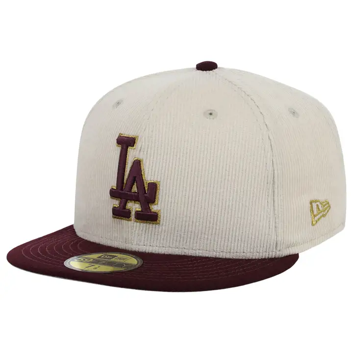 Los Angeles Dodgers MLB Majestic Bordeaux 59FIFTY IVO/MAR/GRY