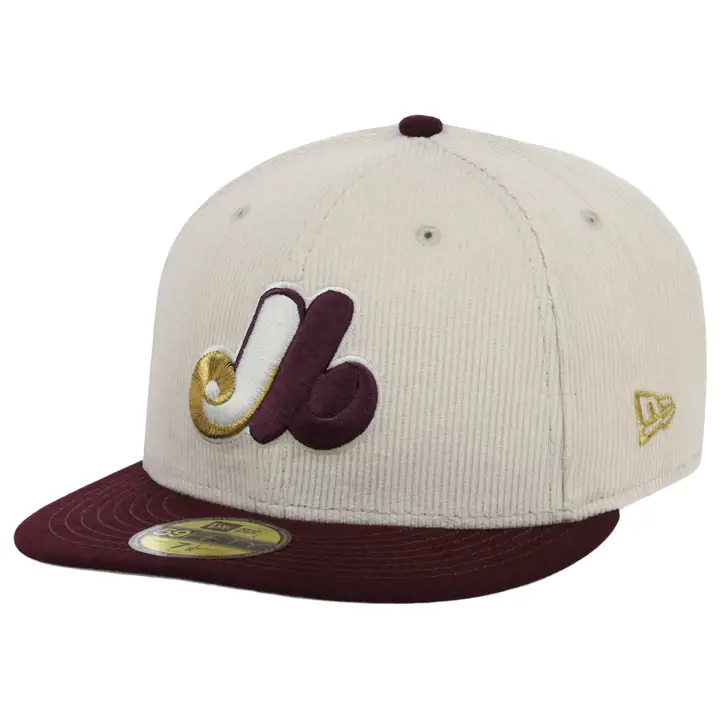 Montreal Expos MLB Majestic Maroon 59FIFTY IVO/MAR/GRY