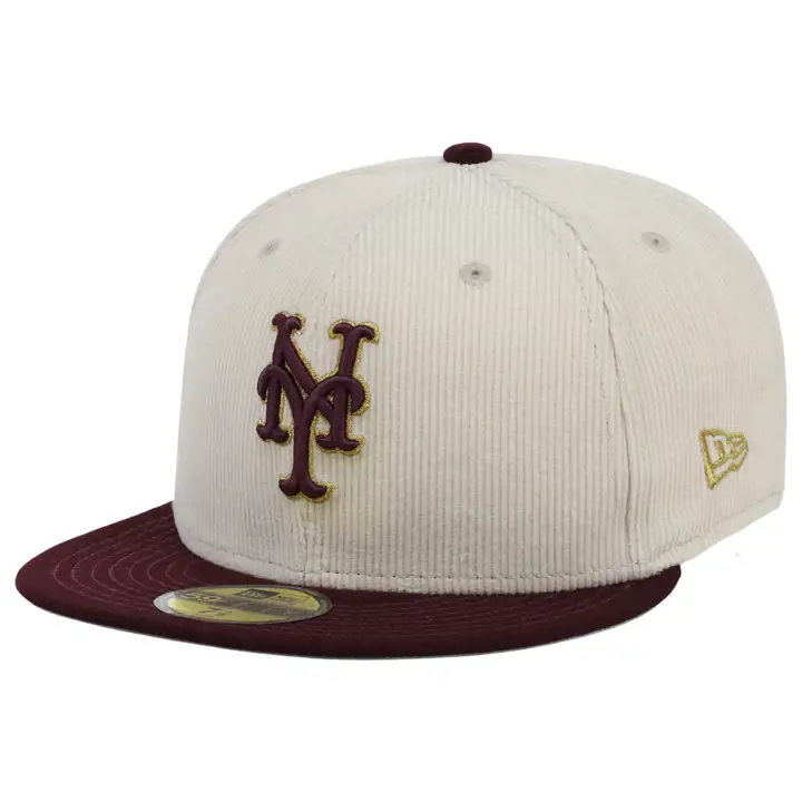 New York Mets MLB Majestic Maroon 59FIFTY IVO/MAR/GRY