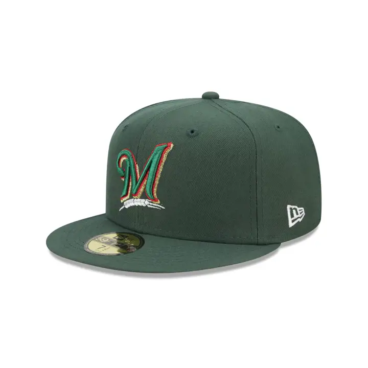 Casquette 59FIFTY MLB Tinsel Milwaukee Brewers Vert/Vert/Rouge