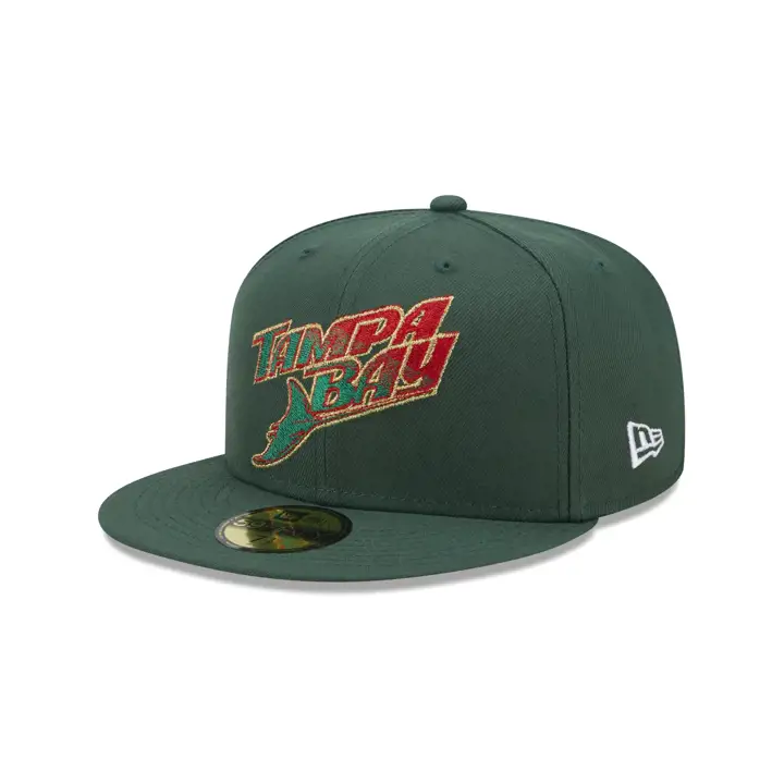 Tampa Bay Rays MLB Tinsel 59FIFTY VERT/VERT/ROUGE
