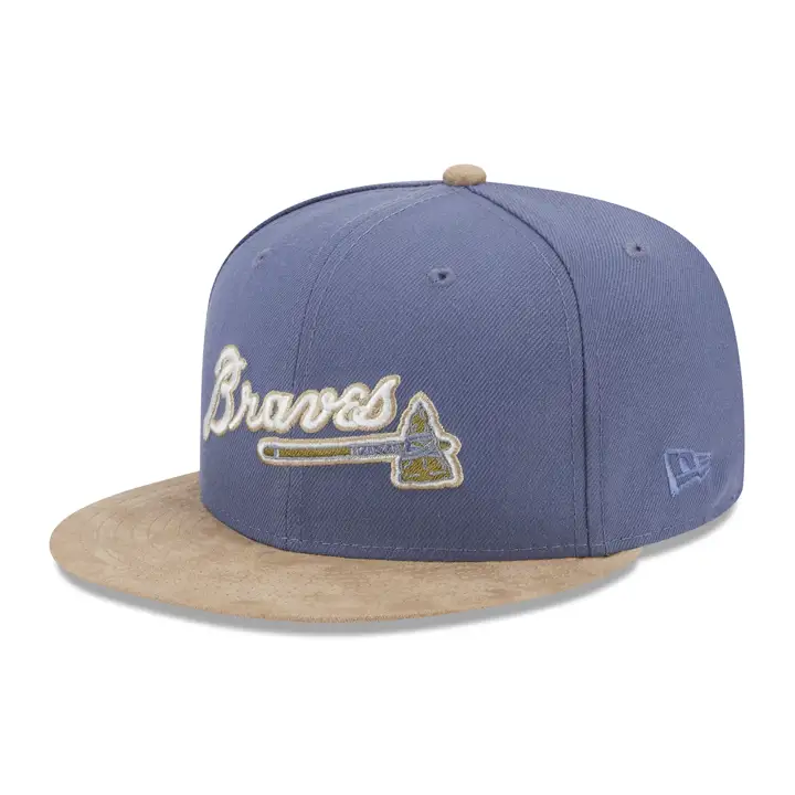 Atlanta Braves MLB Ardoise Daim 59FIFTY BLEU/TAN/GRIS