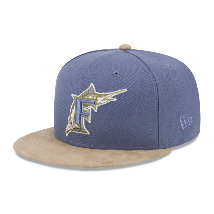 Florida Marlins MLB Slate Suede 59FIFTY BLEU/HAVANE/GRIS