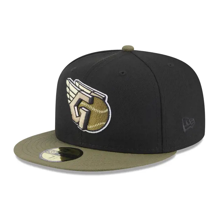 Cleveland Guardians MLB Black Olive 59FIFTY BLK/OLV/PNK