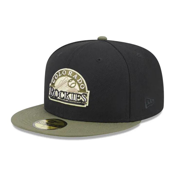 Colorado Rockies MLB Black Olive 59FIFTY BLK/OLV/PNK