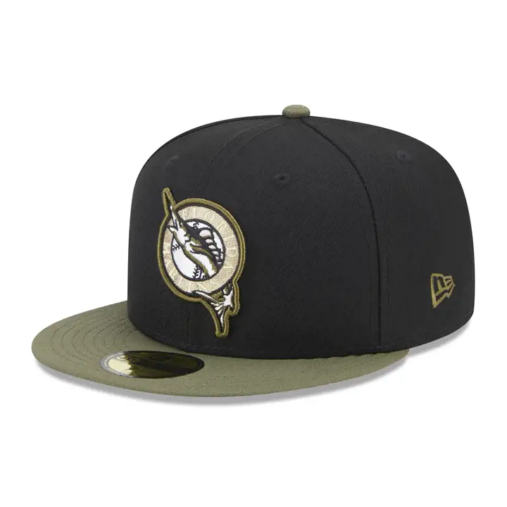 Casquette 59FIFTY MLB Florida Marlins noir/olive/rose