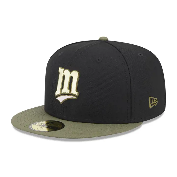 Casquette 59FIFTY MLB Black Olive des Minnesota Twins – Noir/Olive/Rose