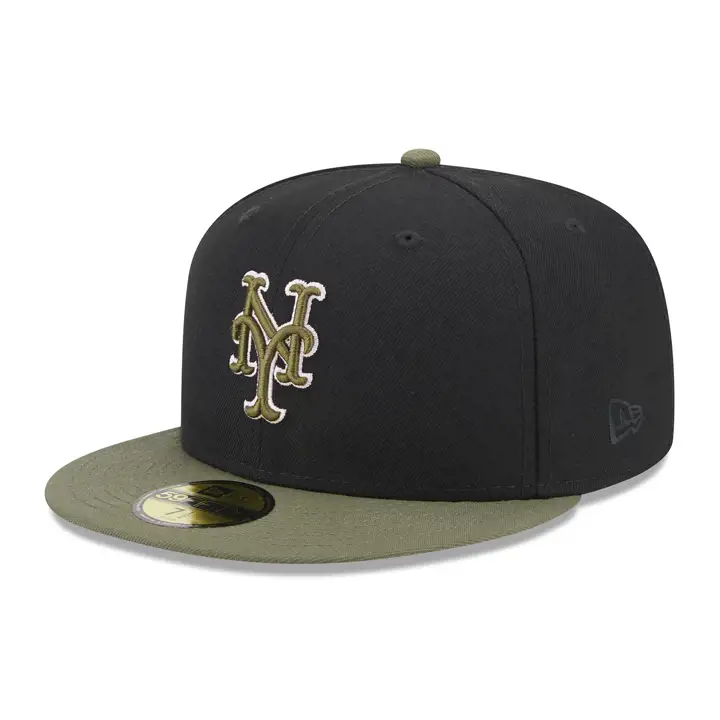 New York Mets MLB Black Olive 59FIFTY NOI/OLI/ROS