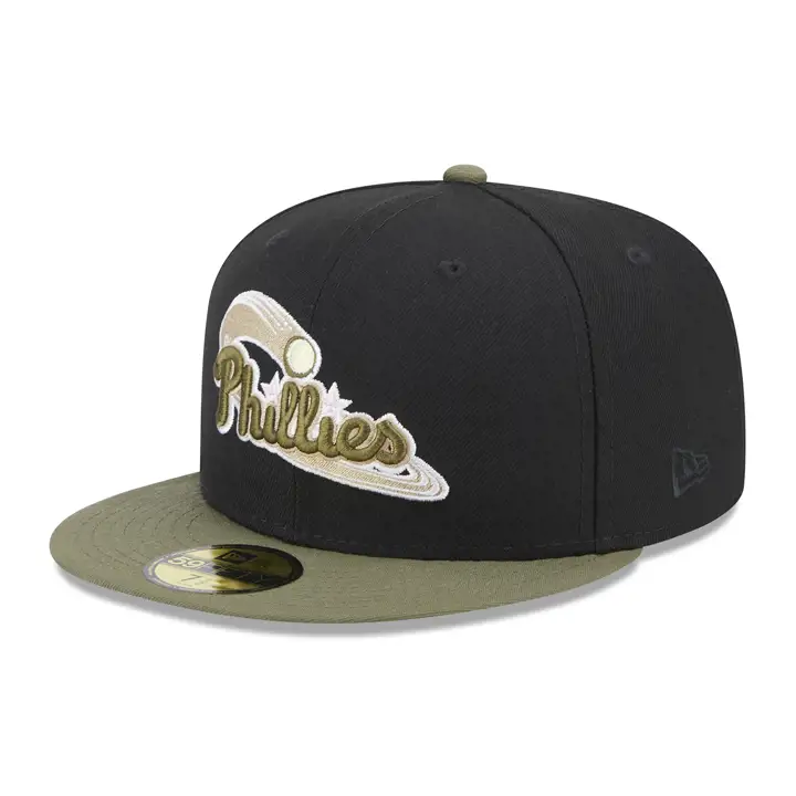 Philadelphia Phillies MLB Noir Olive 59FIFTY NOI/OLV/PNK