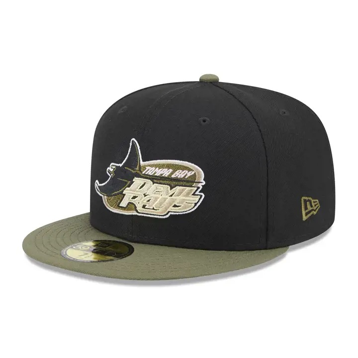 Tampa Bay Rays MLB Olive Noire 59FIFTY NOI/OLV/ROS