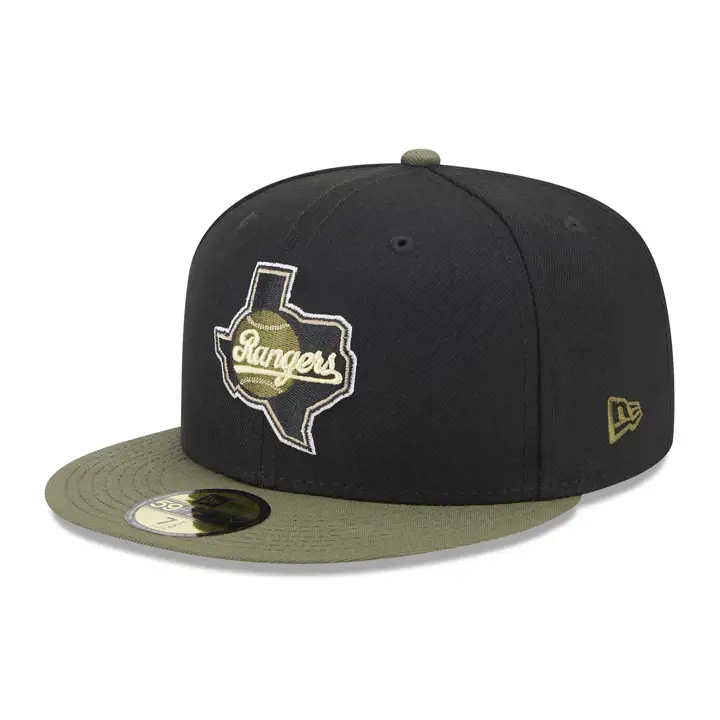 Texas Rangers MLB Black Olive 59FIFTY NOI/OLV/ROS