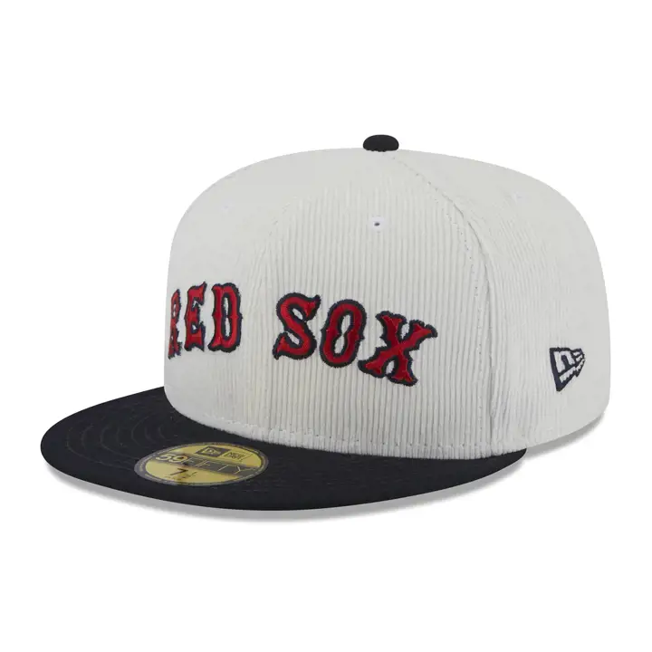 Casquette 59FIFTY Boston Red Sox MLB Cord Script BLANC/BLEU MARINE/GRIS