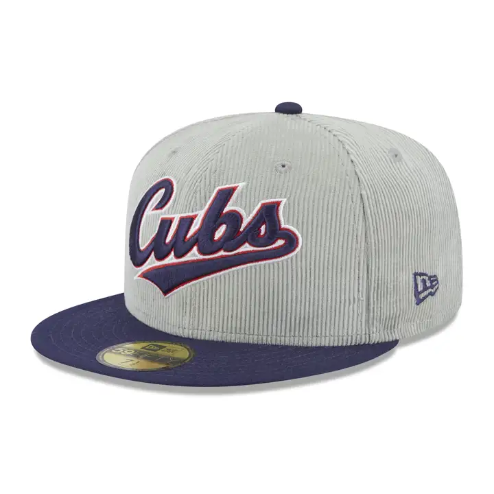 Casquette 59FIFTY Chicago Cubs MLB Cord Script GRIS/BLEU/GRIS