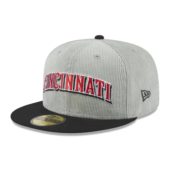 Casquette 59FIFTY Cincinnati Reds MLB Cord Script GRIS/NOIR/GRIS