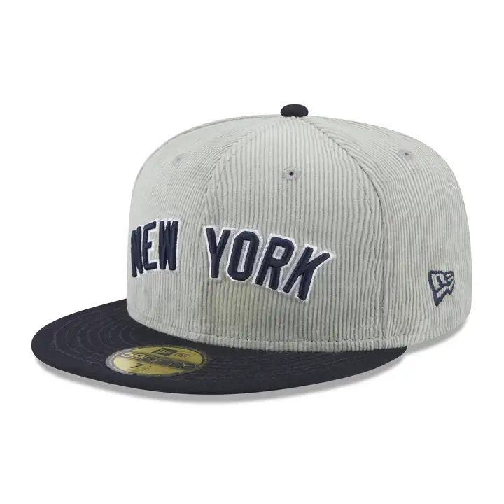 Casquette 59FIFTY MLB New York Yankees Cord Script GRIS/BLEU MARINE/GRIS